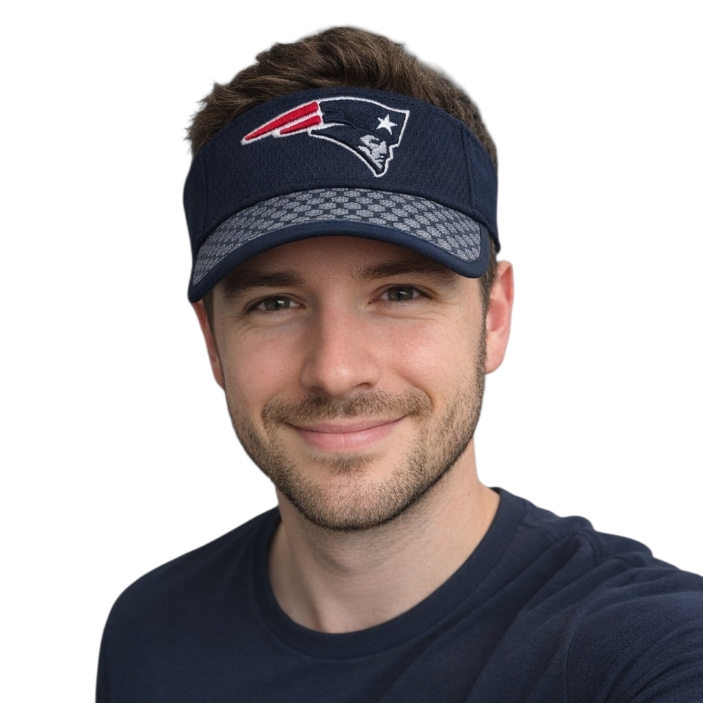 New Era NFL Patriots Gray and Navy Visor